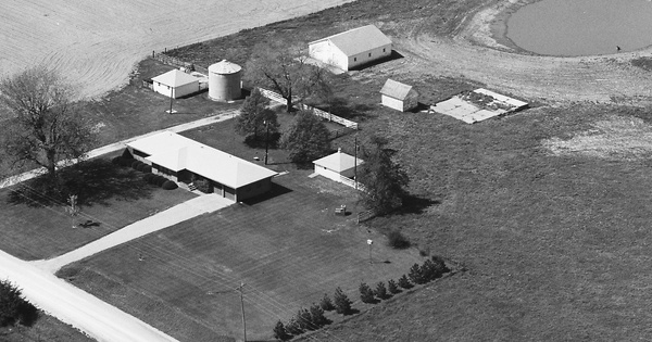 Vintage Aerial photo from 1989 in Wapello County, IA