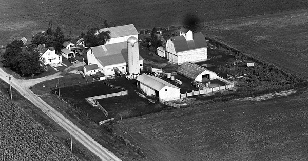 Vintage Aerial photo from 1965 in Carroll County, IL