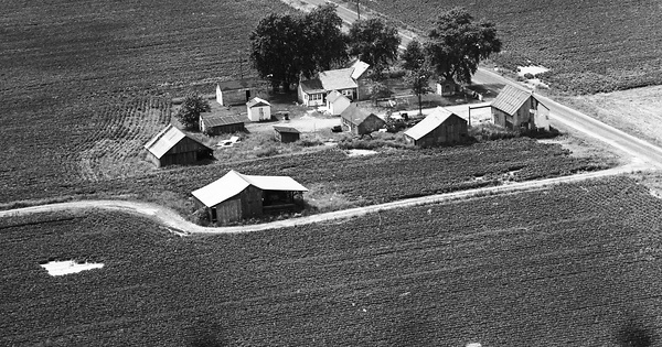 Vintage Aerial photo from 1974 in Washington County, IL