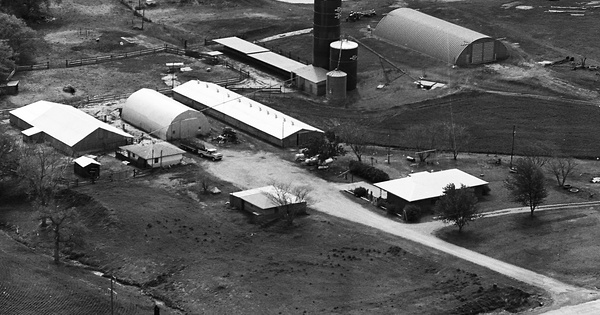 Vintage Aerial photo from -1986 in Noble County, OK