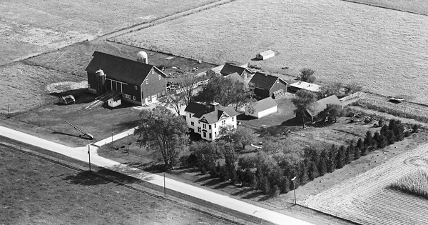 Vintage Aerial photo from 1964 in Stephenson County, IL
