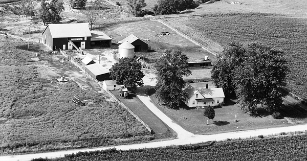 Vintage Aerial photo from 1967 in Schuyler County, IL
