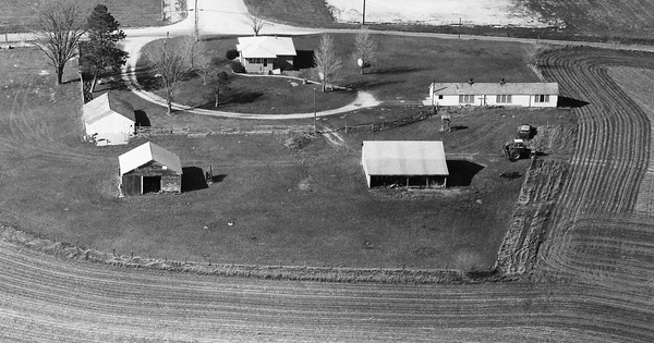 Vintage Aerial photo from 1990 in Buchanan County, MO