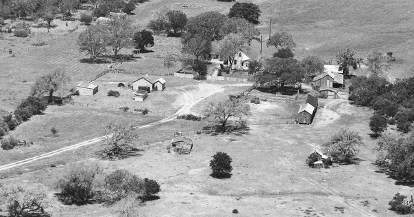 Vintage Aerial photo from 1986 in DeWitt County, TX