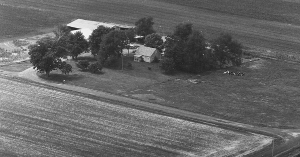 Vintage Aerial photo from 1983 in Bond County, IL
