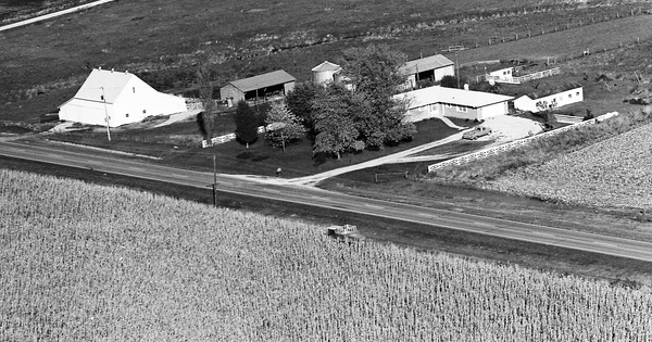 Vintage Aerial photo from 1973 in Edgar County, IL