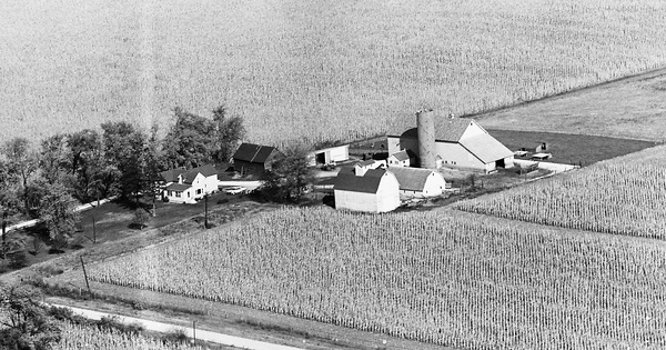 Vintage Aerial photo from 1964 in DeKalb County, IL