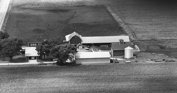 Vintage Aerial photo from 1980 in Kendall County, IL