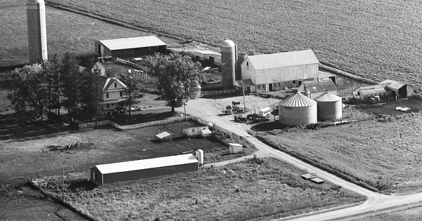 Vintage Aerial photo from 1973 in Grant County, WI