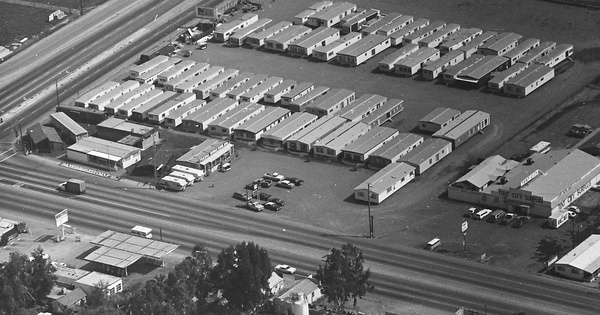 Vintage Aerial photo from 1966 in Fresno County, CA
