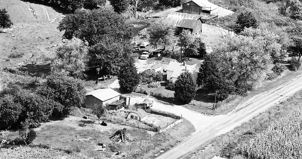 Vintage Aerial photo from 1966 in Cass County, IL