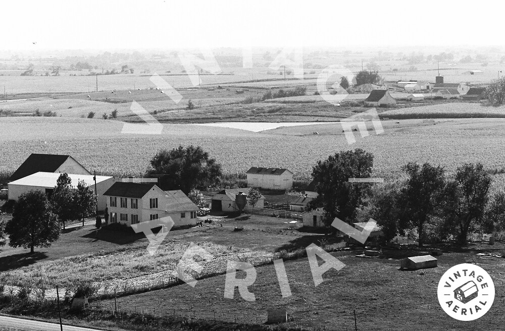Vintage Aerial Iowa Keokuk County 1976 18HKE17