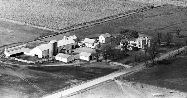 Vintage Aerial photo from 1963 in Hillsdale County, MI