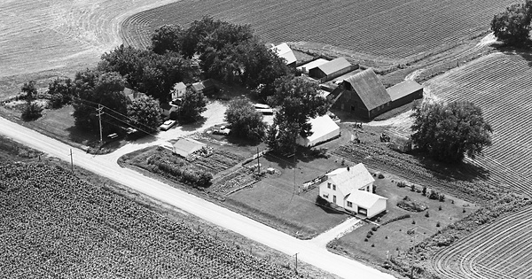 Vintage Aerial photo from 1965 in Marshall County, IA