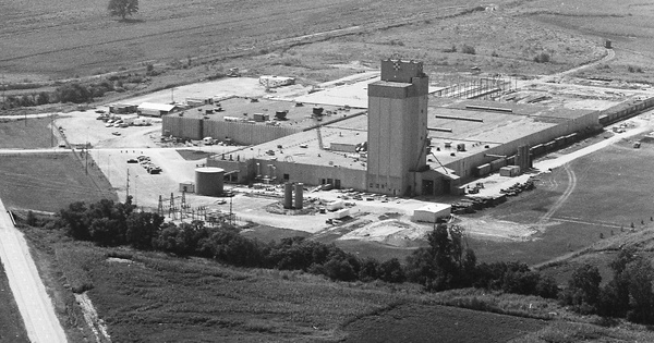 Vintage Aerial photo from 1973 in Clinton County, IA