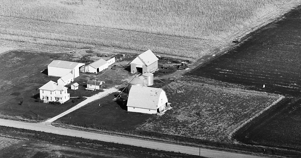 Vintage Aerial photo from 1983 in Hamilton County, IA