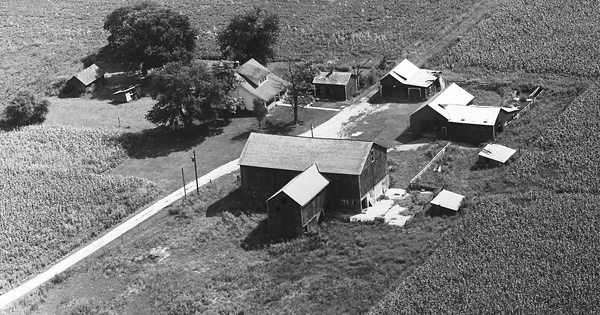 Vintage Aerial photo from 1966 in Whitley County, IN