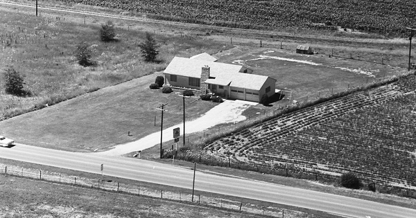 Vintage Aerial photo from 1970 in Rush County, IN