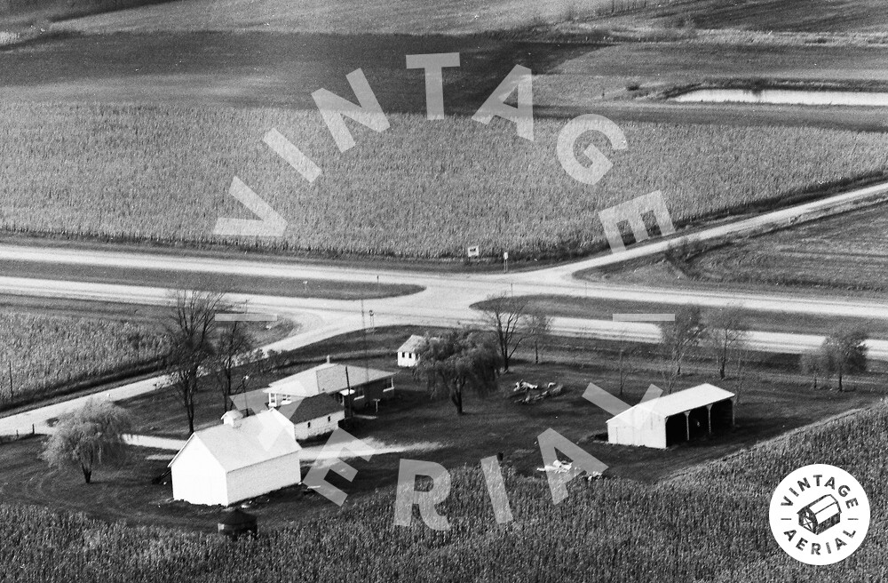 Vintage Aerial Indiana Starke County 1974 29FST15