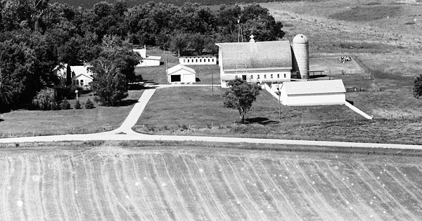 Vintage Aerial photo from 1970 in Renville County, MN