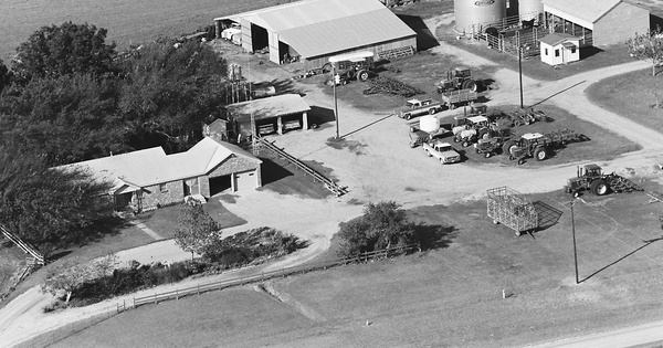 Vintage Aerial photo from 1986 in Hill County, TX