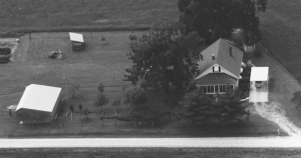 Vintage Aerial photo from 1987 in Perquimans County, NC
