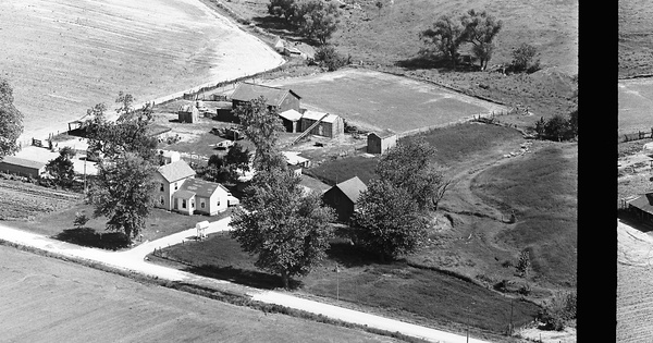 Vintage Aerial photo from 1968 in Greene County, IL
