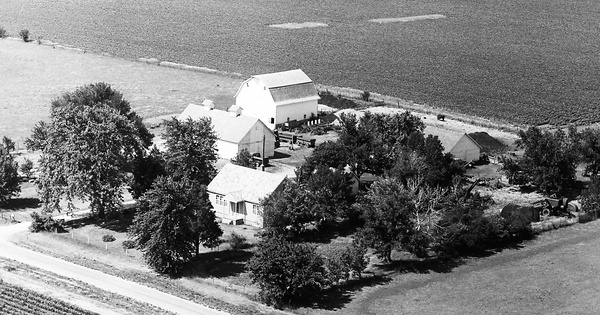 Vintage Aerial photo from 1966 in Ford County, IL