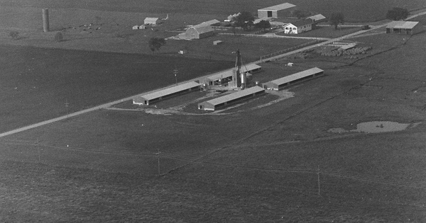 Vintage Aerial photo from 1982 in Delaware County, OK