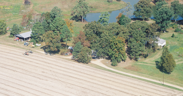 Vintage Aerial photo from 2001 in Southampton County, VA