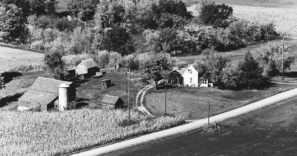 Vintage Aerial photo from 1966 in Wright County, MN