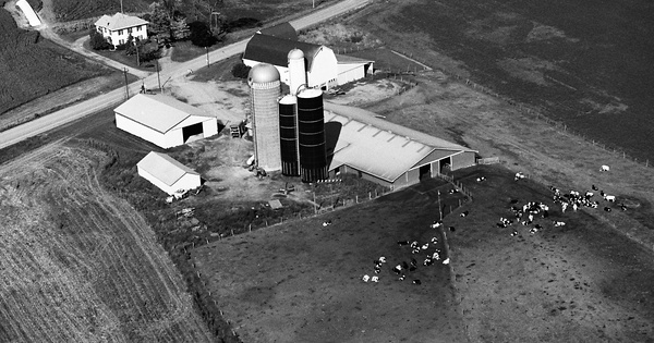 Vintage Aerial photo from 1982 in Livingston County, NY