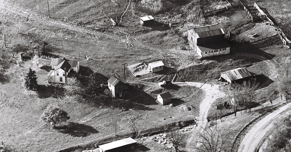 Vintage Aerial photo from 1965 in Belmont County, OH