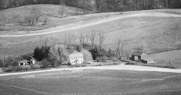Vintage Aerial photo from 1977 in Belmont County, OH