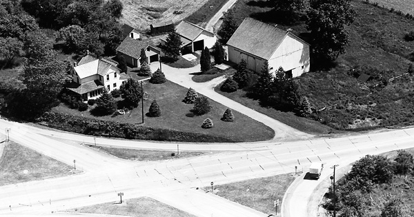 Vintage Aerial photo from 1965 in Butler County, PA