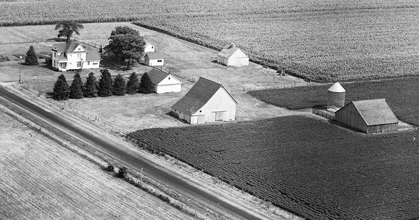 Vintage Aerial photo from 1966 in McDonough County, IL
