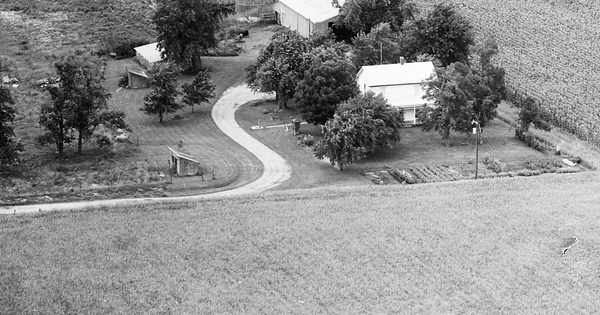 Vintage Aerial photo from 1973 in Logan County, IL