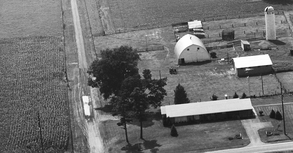 Vintage Aerial photo from 1973 in Fountain County, IN