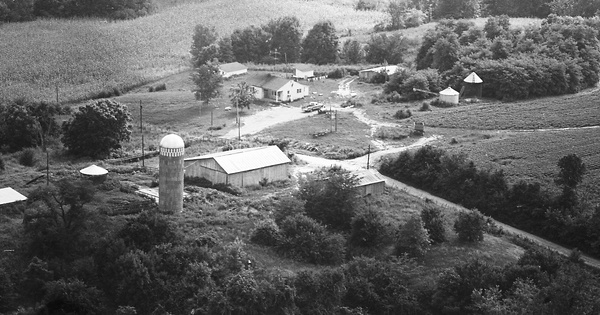 Vintage Aerial photo from 1968 in Fayette County, IL
