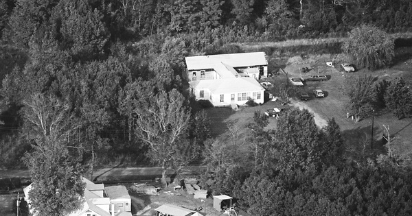 Vintage Aerial photo from 1990 in Mathews County, VA