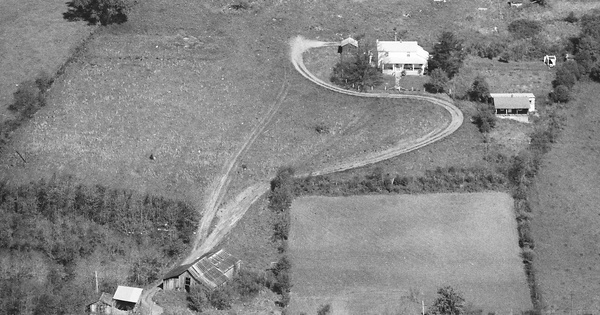 Vintage Aerial photo from 1988 in Russell County, VA
