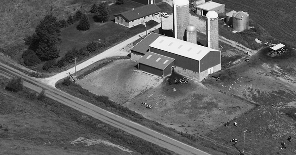 Vintage Aerial photo from 1985 in Eau Claire County, WI