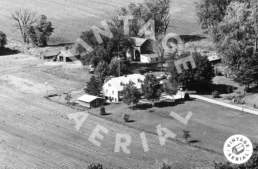 Vintage Aerial Wisconsin Rock County 1970 5BRO31