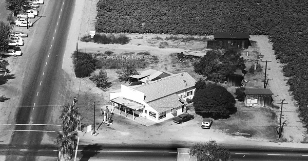 Vintage Aerial photo from 1967 in Fresno County, CA