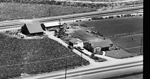Vintage Aerial photo from 1968 in Sacramento County, CA