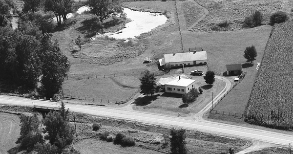 Vintage Aerial photo from 1983 in Allegany County, NY