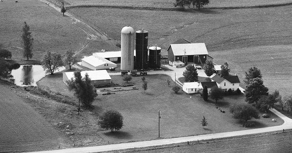 Vintage Aerial photo from 1977 in Morrow County, OH