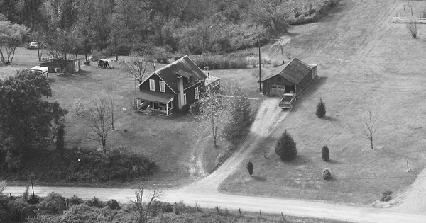 Vintage Aerial photo from 1981 in Athens County, OH