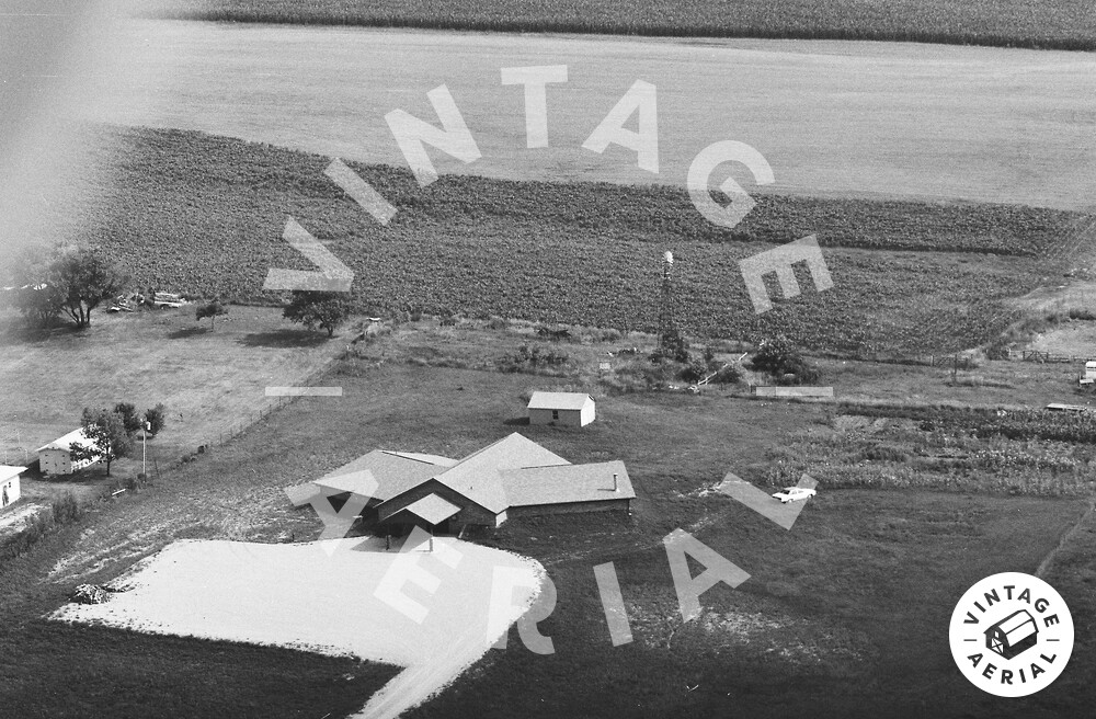 Vintage Aerial Iowa Clinton County 1981 7CCL19