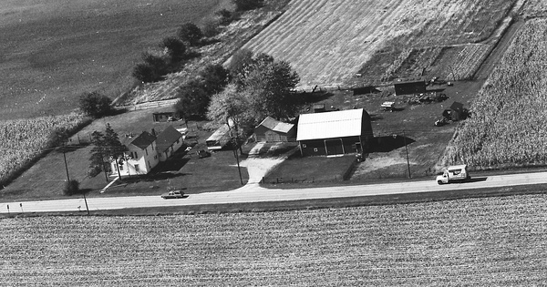 Vintage Aerial photo from 1976 in Jay County, IN